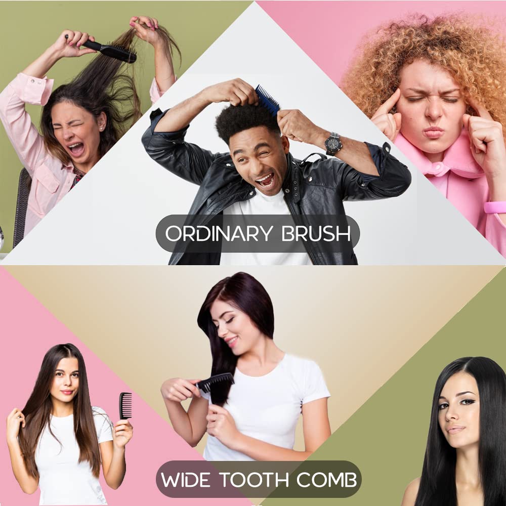 Boorika Wide Tooth Comb – Smooth & Sturdy Wide Tooth Comb for Curls – Curl Comb for Long Wet or Curly hair - Heat Resistant & Anti-Static Styling Comb… (Pack of 1)