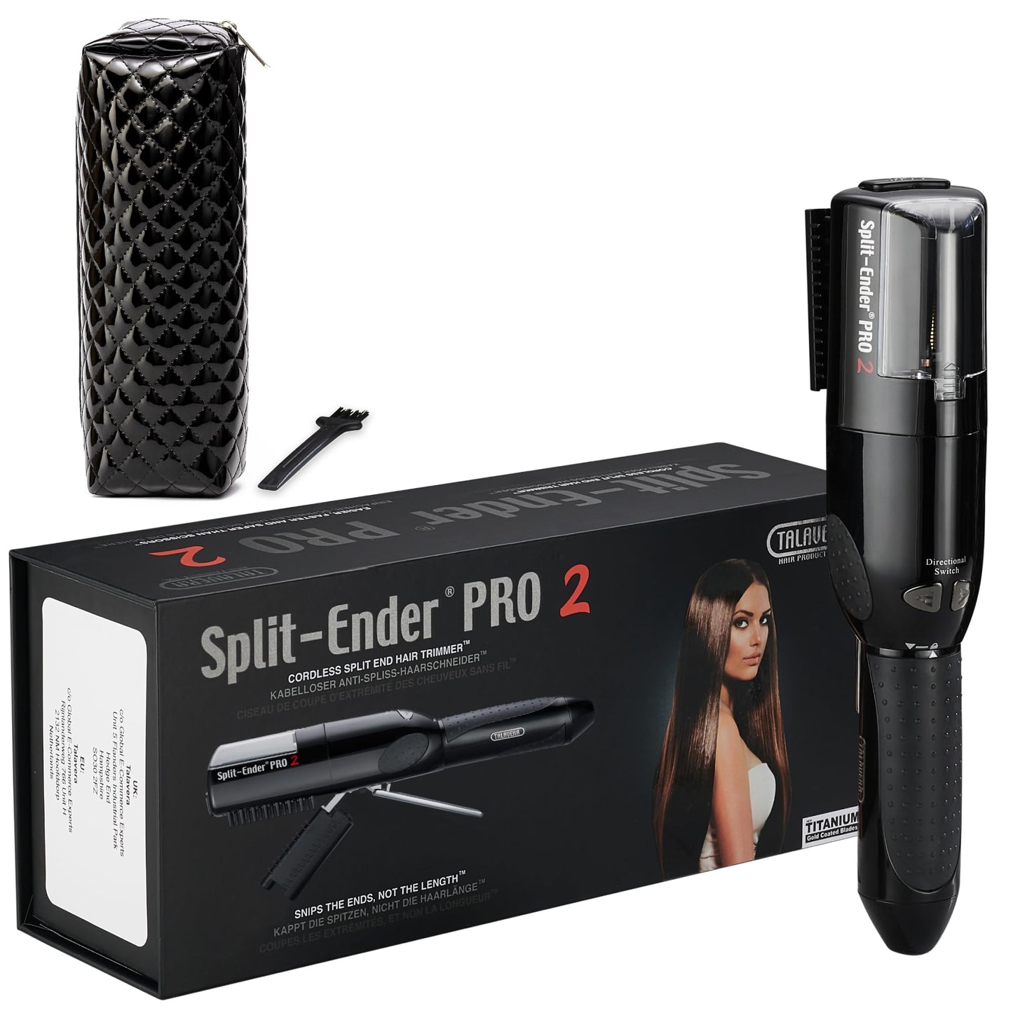 Split Ender Pro 2 - Hair Repair Electric Tool for Split Ends, Damaged Hair Trimmer for Broken, Dry, Brittle and Frizzy Split Ends, Men & Women Hair Products for Personal Care - Black