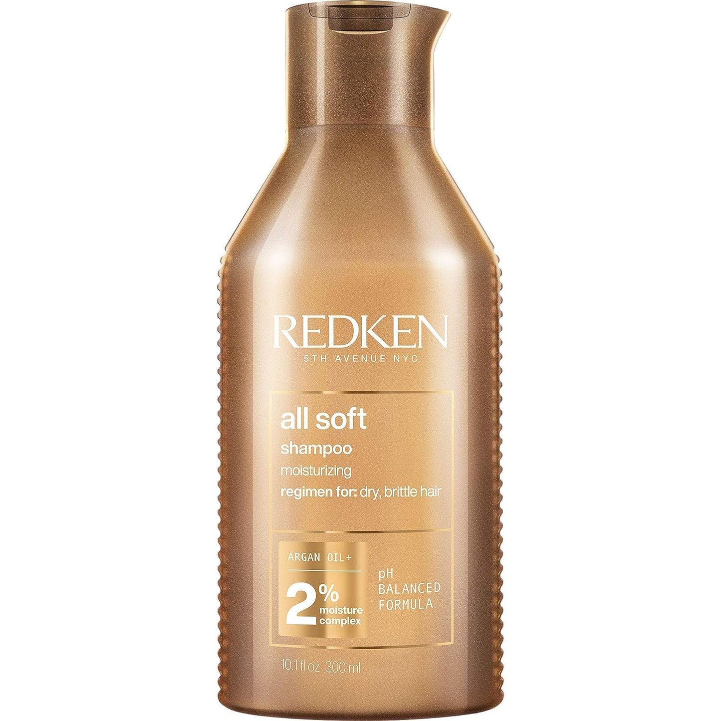 Redken All Soft Shampoo | For Dry/Brittle Hair | Provides Intense Softness and Shine | With Argan Oil | 300ml
